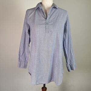 American Colors by Alex Lehr Shirt Women's Small* Blue Striped Collared